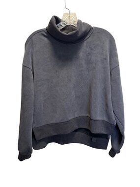 Lululemon Gray Ribbed Mock Neck Relaxed Fit Pullover Sweatshirt and pants track